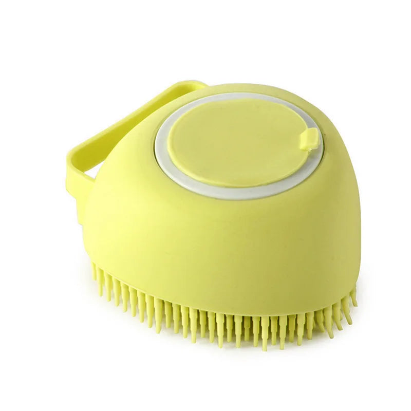Puppy Big Dog Cat Bath Massage Gloves Brush Soft Safety Silicone
