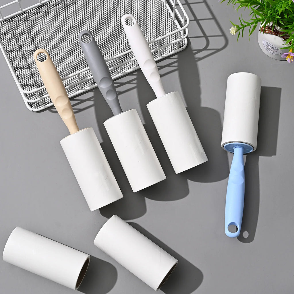 Lint Roller With Refills Sticky Remover Hair Pet Dog Clothes Sofa Dust Remover Replaceable Roll Brush