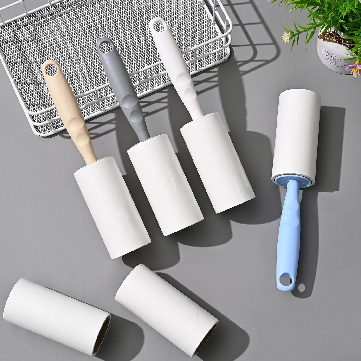 Lint Roller With Refills Sticky Remover Hair Pet Dog Clothes Sofa Dust Remover Replaceable Roll Brush