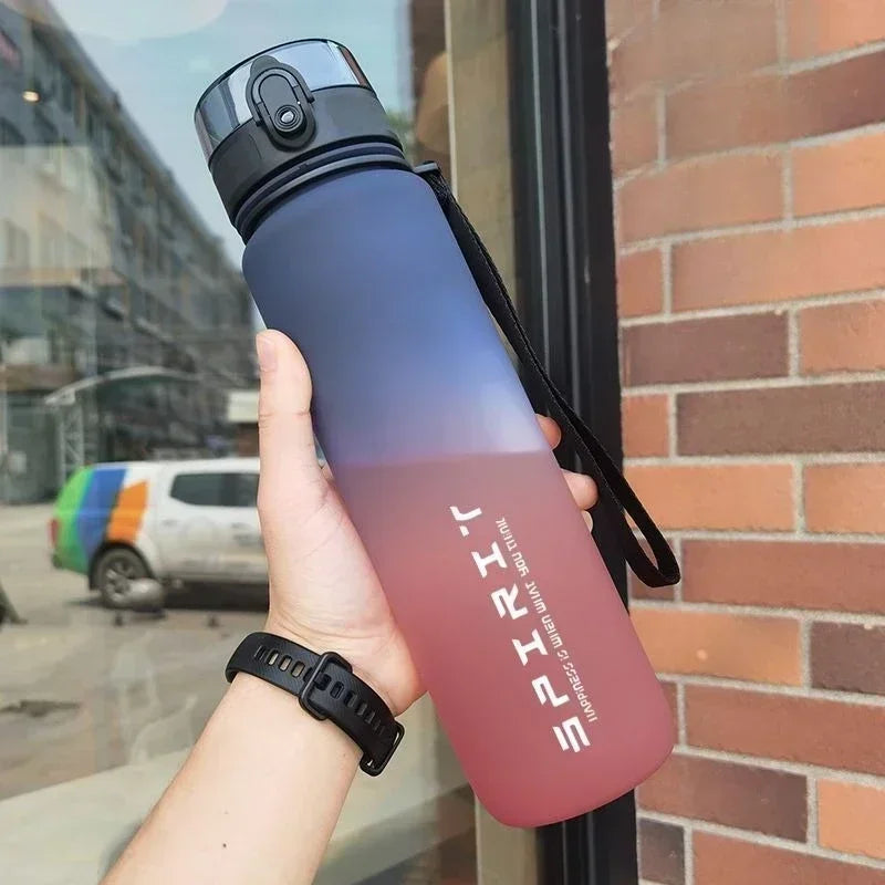 1 Liter Large Capacity Sports Water Bottle Leak Proof Colorful Plastic Cup