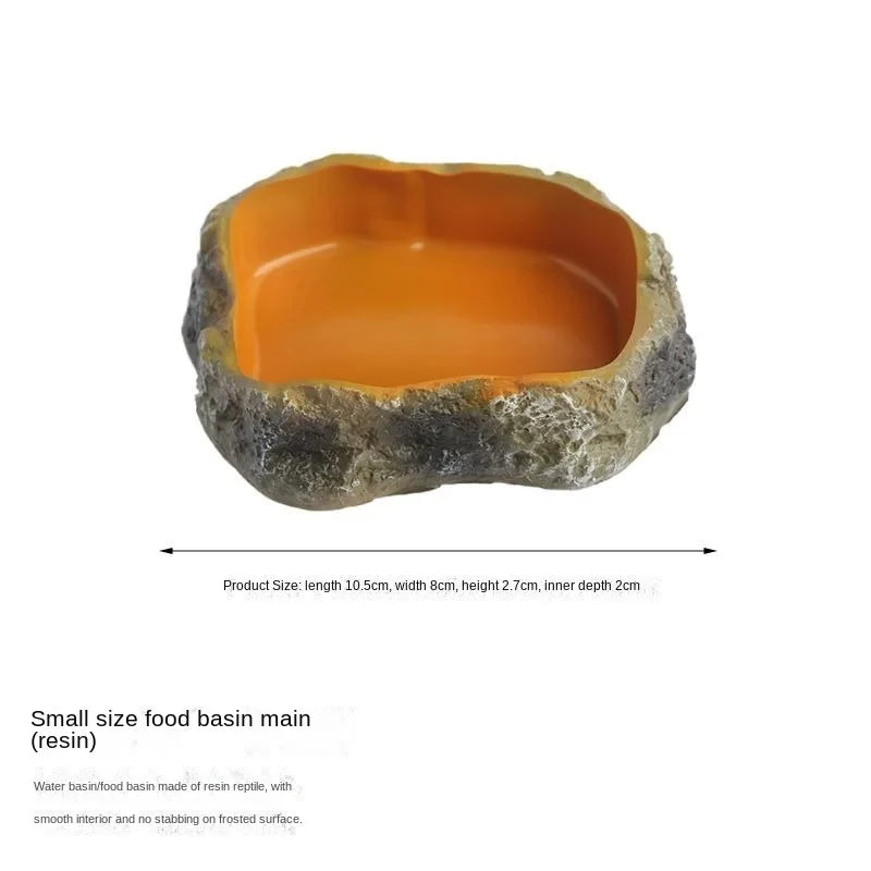 Reptile pet food basin drinking water basin reptile  food basin