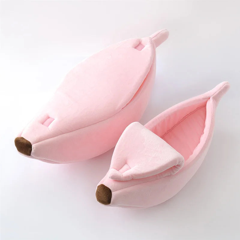Banana Cat Bed House Funny Cute Cozy Cat Beds Warm Durable Portable Pet Basket Multicolor