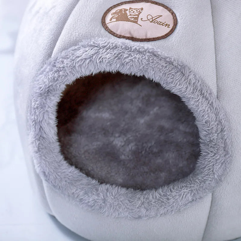 New Deep Sleep Comfort In Winter Cat Bed Mat Basket Cozy Cave Nest Indoor