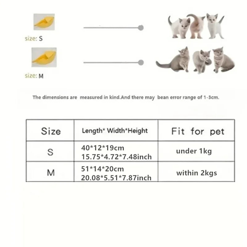 Banana Cat Bed House Funny Cute Cozy Cat Beds Warm Durable Portable Pet Basket Multicolor