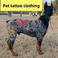 Funny Tattoo Print Dog Cat T-Shirt, Four Seasons Humorous Pet Tee, Novelty Dog Clothes for All Size Pets