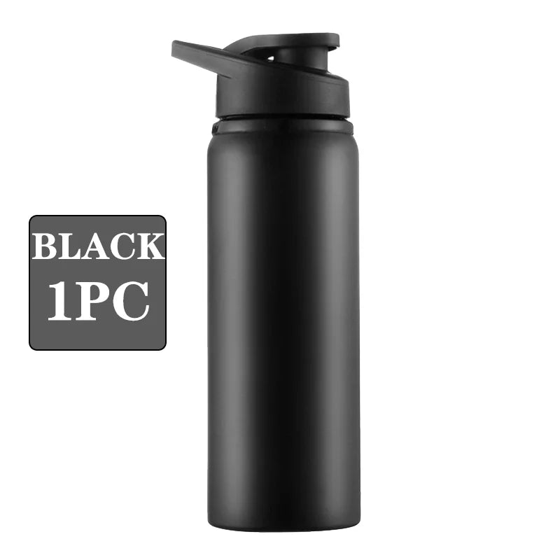 Metal Portable Water Bottle Leakproof Reusable Outdoor Sports Cup for Cycling Hiking Gym Travel