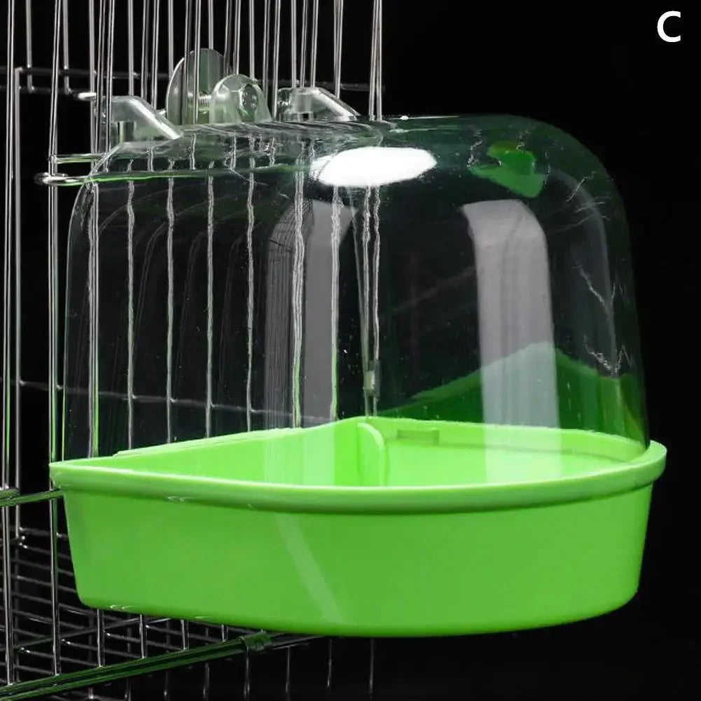 Clear Hanging Bird Bath for Cage  Bird Cage Accessories  Bathtub