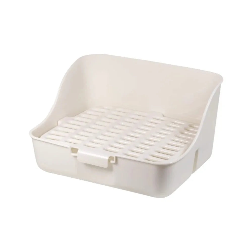 Small Pet Housing Anti-Tipping Rabbit Toilet Stable Splash-Proof Animal Litter Box Plastic Rectangular  Indoor Use