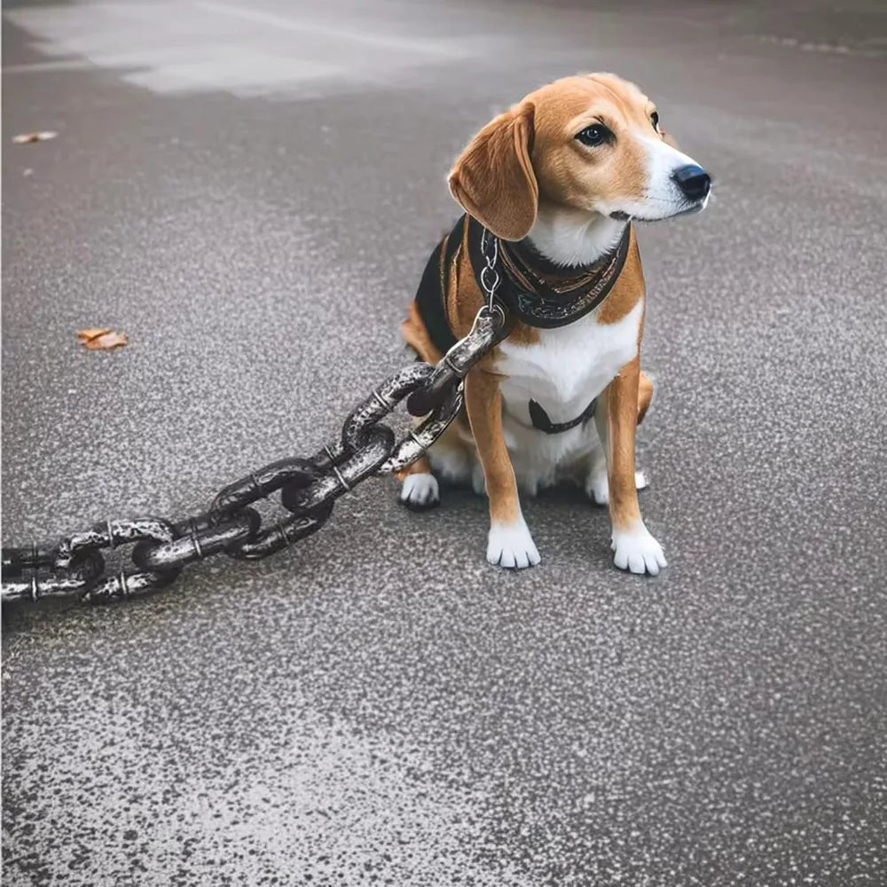 Funny Plastic Simulation Iron Chain For Small Dogs Cats Dog Leads Lightweight Huge Dog Leash
