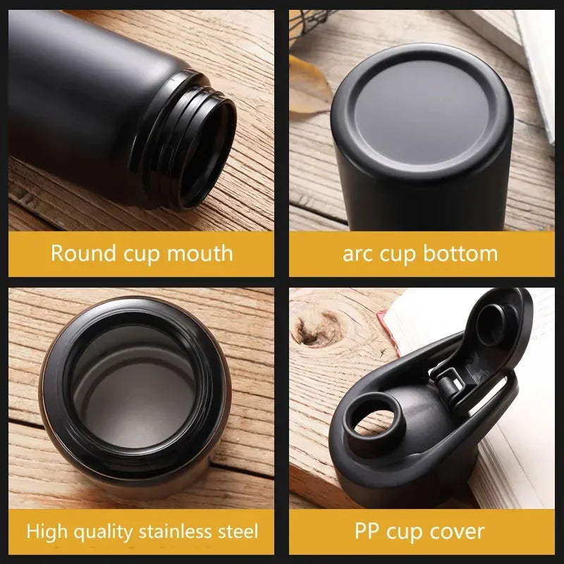 Metal Portable Water Bottle Leakproof Reusable Outdoor Sports Cup for Cycling Hiking Gym Travel
