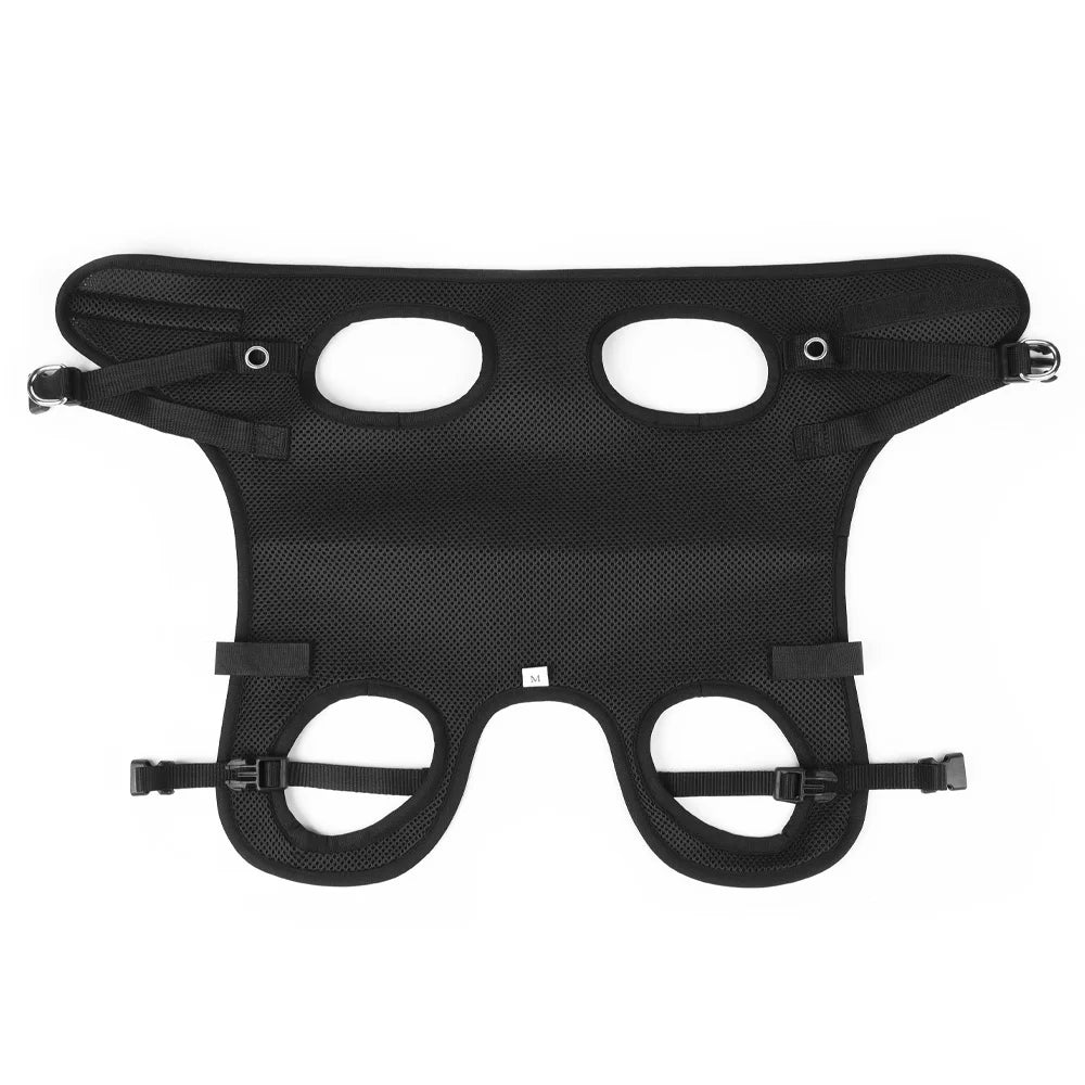 Disability dog travel assistive vehicle chest and back harness, dog rehabilitation exercise chest and back
