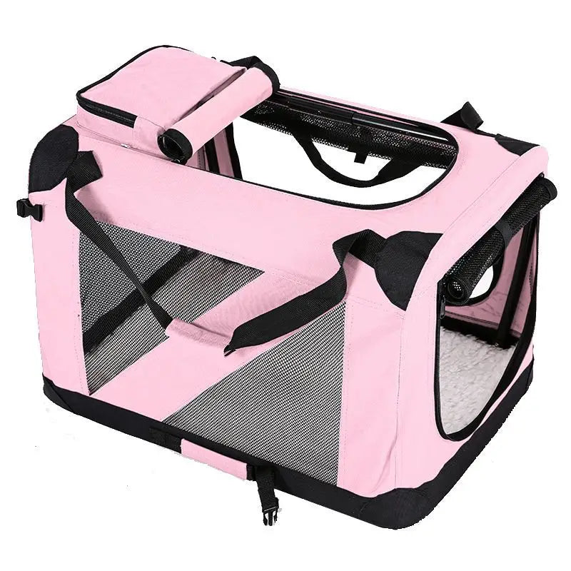 Dog Cage Car Kennel Outing Pet Luggage Car Travel Cage Folding Medium and Large