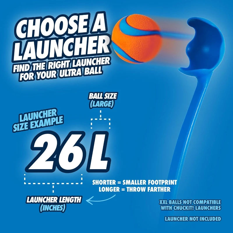 Ultra Ball Dog Toy Size Large For Dogs Made from Durable Rubber Super Bouncy Floats in Water 3-inch Diameter