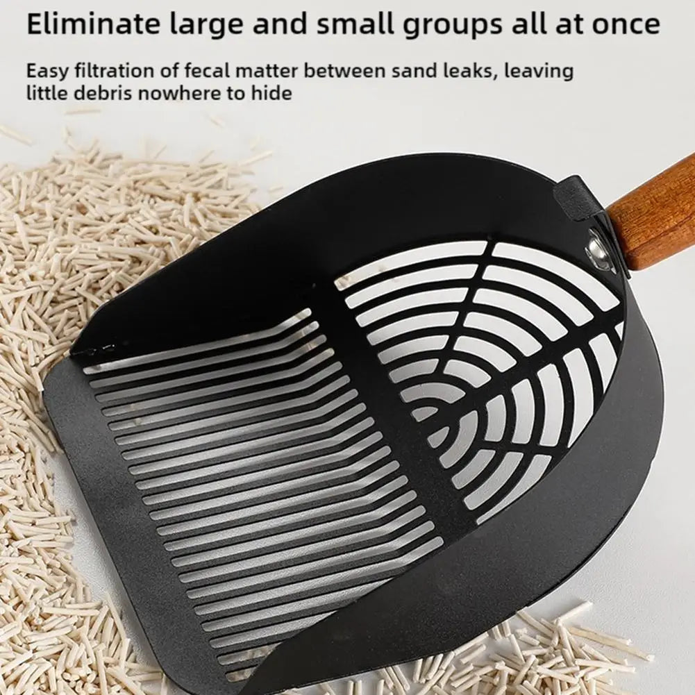 Steel Cat Litter Scoop Long Handle Pet Waste Shovel Cleaning Tool For Tofu Sand Litter Box