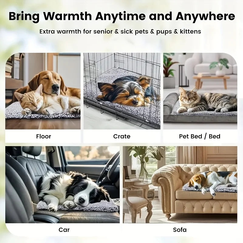 Winter Warming Pet Mattress, Super Warm Cat And Dog Pad, Washable And Non-Slip Mat, for Small to Large Dogs And Cats