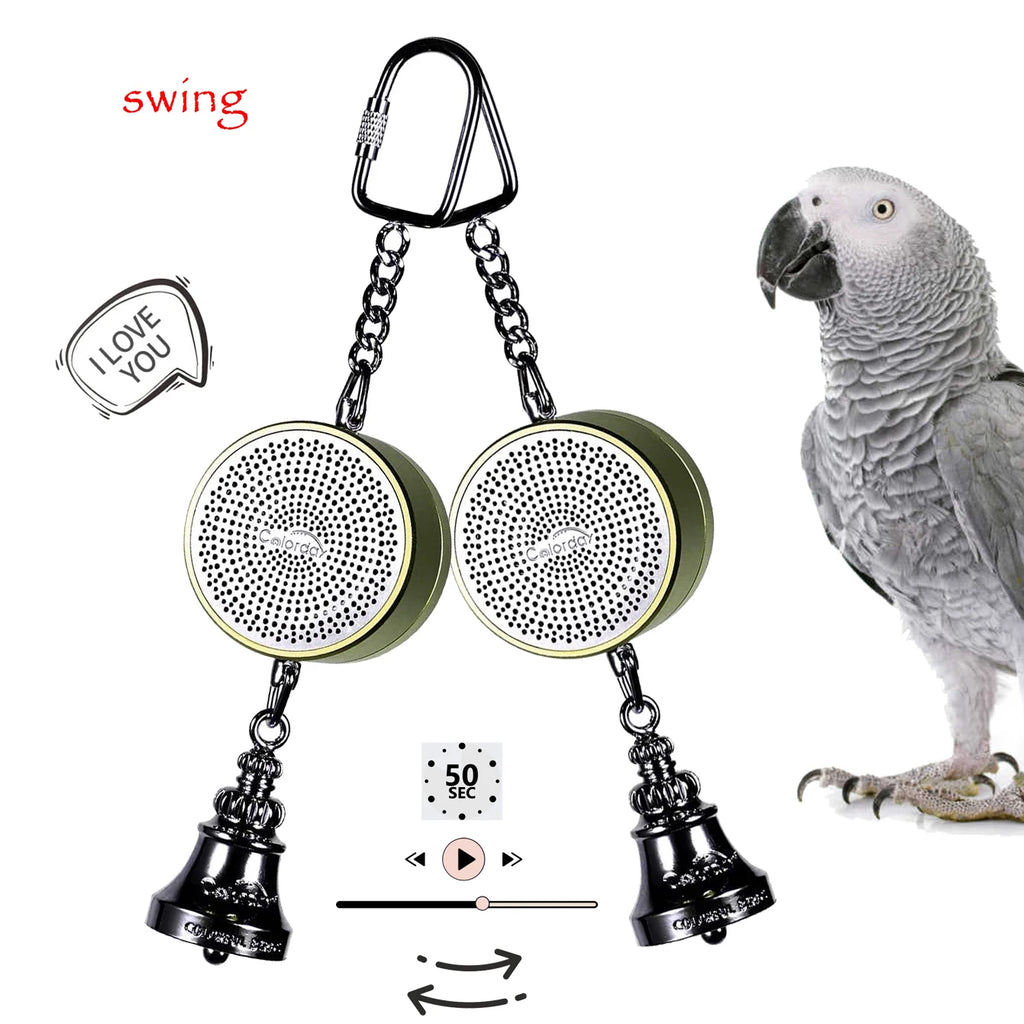 Bird Toys Parrot Talking Coach & Interactive Voice Bell Supplies