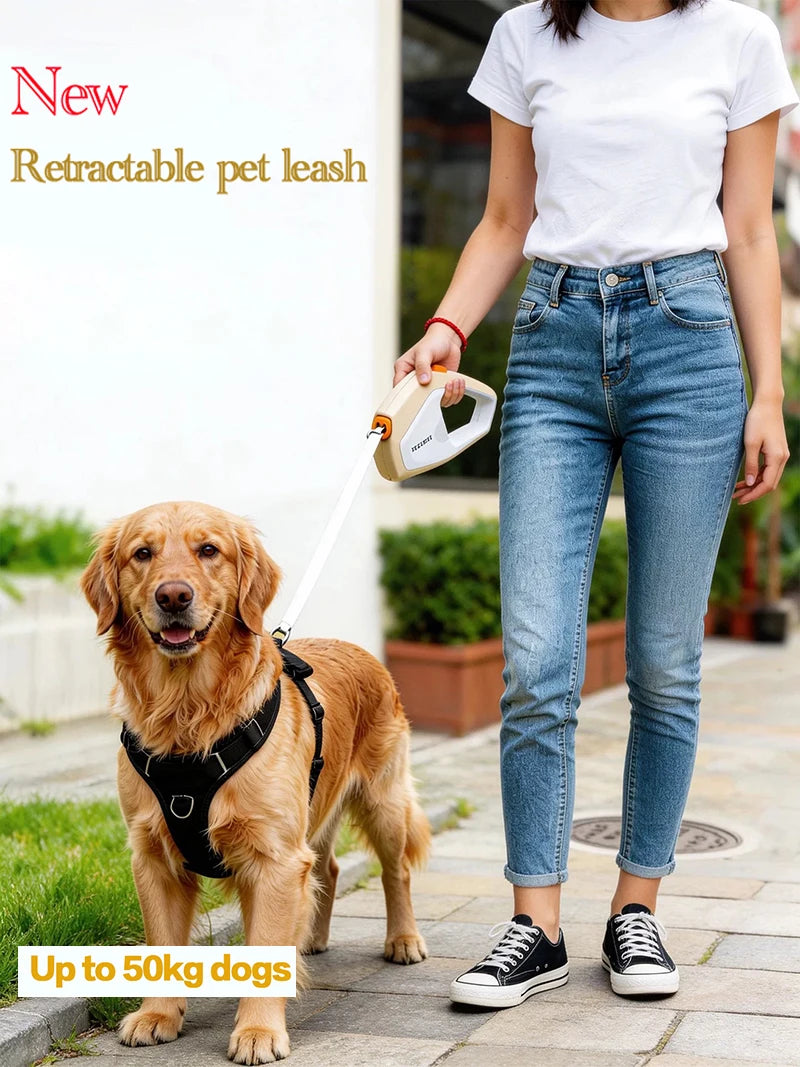 Pet Dog Retractable Leash 5m Automatic Stretching Dog Hand Holding Fiber Rope Leashes
