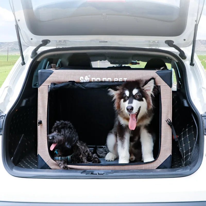 Dog Crate Travel Foldable Pet Crate for Puppy/Small Dog  Fit for Indoor & Outdoor/Car Back Seat/Trunk