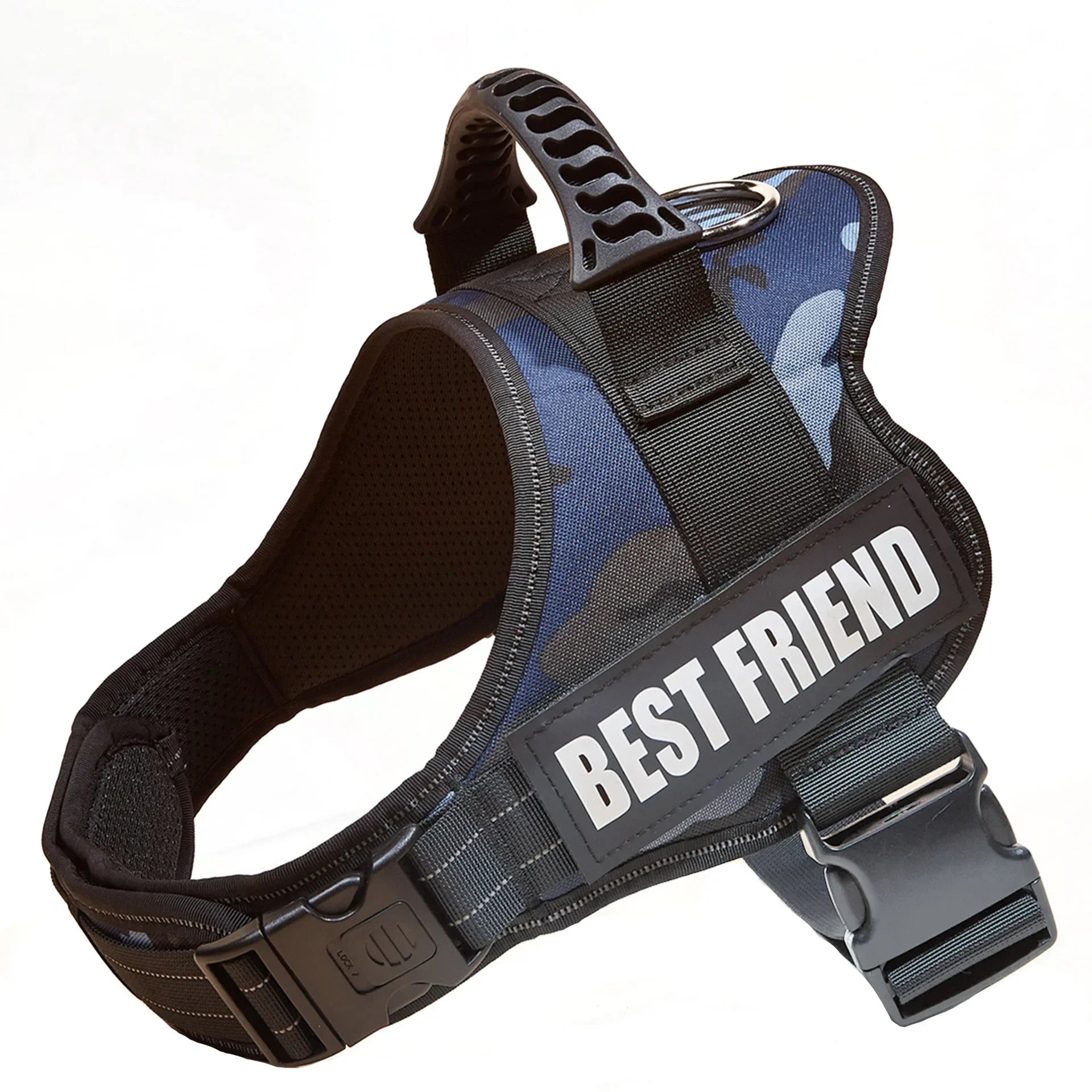 New Dog Harness High Quality Nylon Adjustable Custom ID Dog Name Small Large Dog Vest Harness