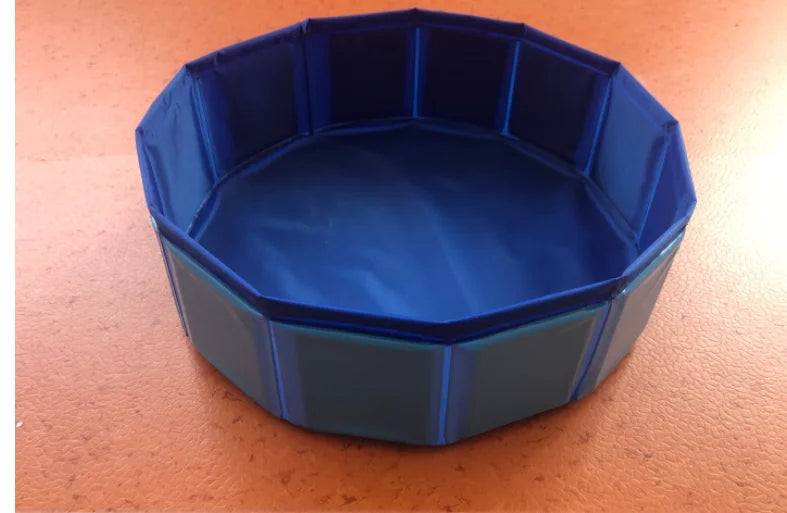 Foldable Outdoor Dog Pool – Portable, Collapsible Swimming Tub for Pets. Easy-Clean,  Pet Bath Basin for Backyard & Travel