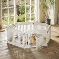 JHK Plastic Dog Playpen 6 Panel 24IN Expandable Durable Pet Fence for Medium Dogs Indoor Outdoor Folding Portable
 Playpen