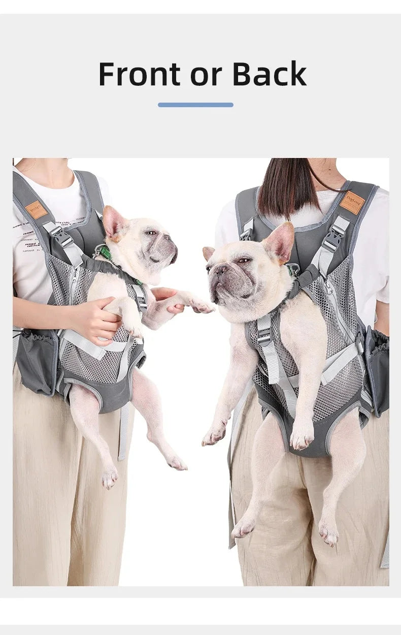 Pet Carrier Backpack Adjustable Cat Dog Travel Bag Carrying Small Medium Dog Bulldog Transport Dog Bag Pet Supplies Perro