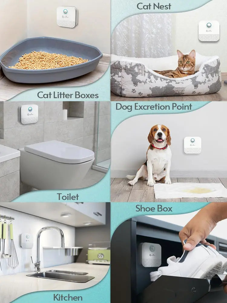 4000mAh Smart Cat Odor Purifier For Cat Litter Box Deodorizer  Air Purifier Dog Cat Litter