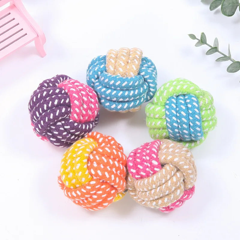 Interactive Cotton Rope Mini Toys Ball for Dogs Accessories Toothbrush Chew Toy for Large Small Dogs