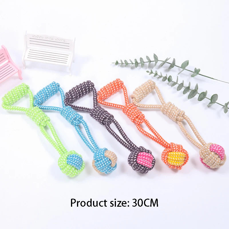 Interactive Cotton Rope Mini Toys Ball for Dogs Accessories Toothbrush Chew Toy for Large Small Dogs