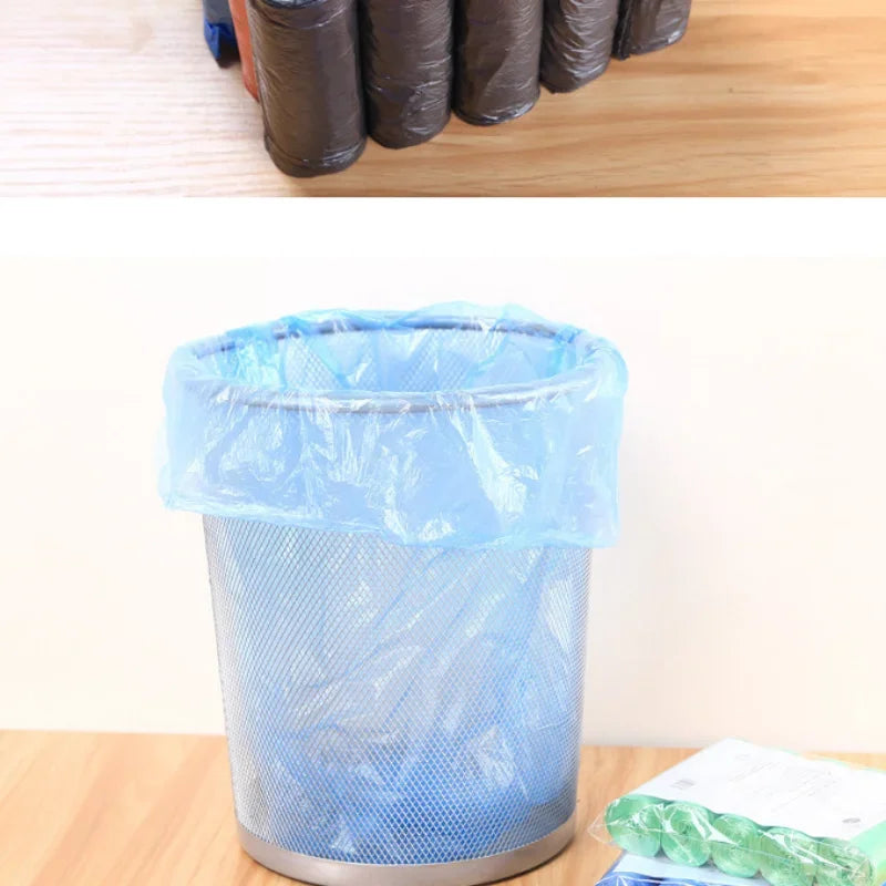 5 Rolls 1 pack 100Pcs Household Disposable Trash Pouch Garbage Bags  Waste Bag Plastic Bag
