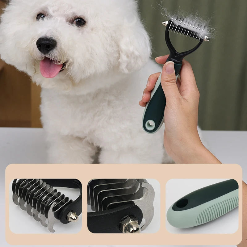 8 in 1 Dog Cat Grooming Comb Set Pet Cleaning Brush Pet Multi-Functional Cleaning Set Cat Hair Removal Brush Kit