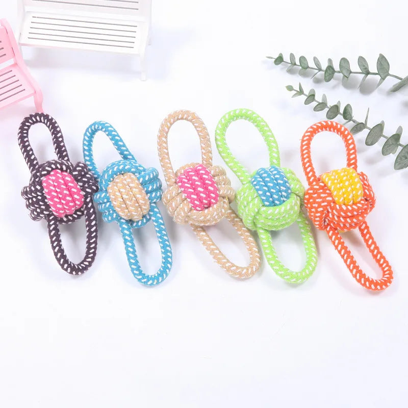 Interactive Cotton Rope Mini Toys Ball for Dogs Accessories Toothbrush Chew Toy for Large Small Dogs