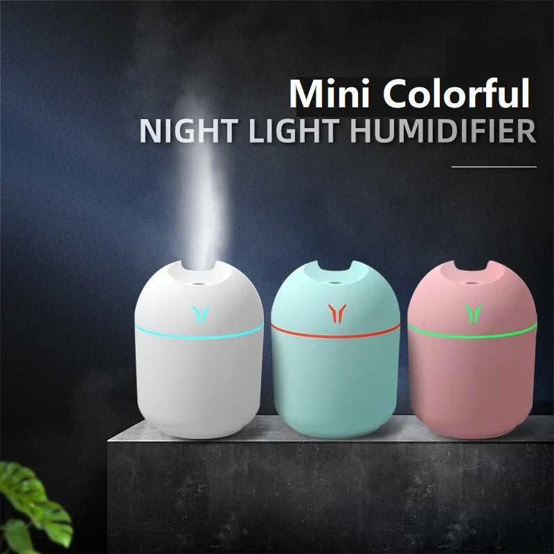 250ML USB Mini Air Humidifier Aroma Essential Oil Diffuser For Home Ultrasonic Mute Mist Maker Diffuser with LED Color Lamp