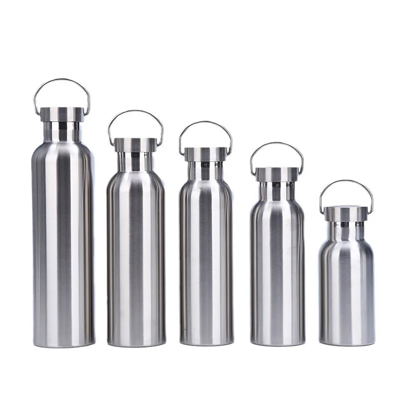 Stainless Steel Water Bottle 1 Liter Free Shipping, Drink Bottle for Sport Travel Cups,  500 750 1000ml Water Bottles