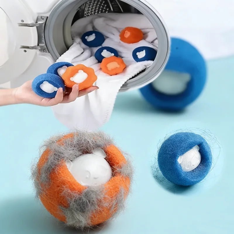 Laundry Balls Pet Hair Collector for Washing Machine Reusable Laundry Lint Catcher Removes Lint From Clothes