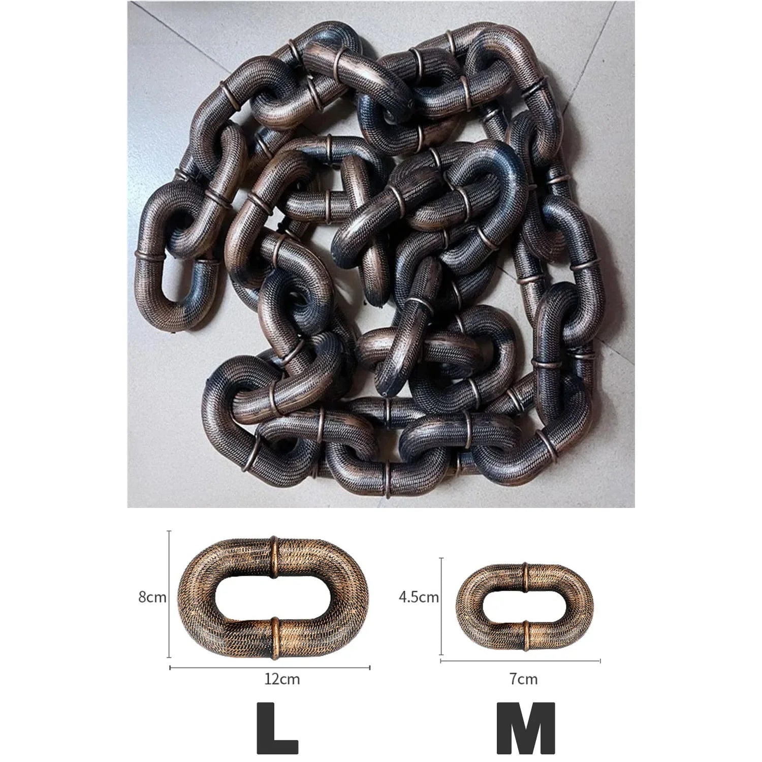 Funny Plastic Simulation Iron Chain For Small Dogs Cats Dog Leads Lightweight Huge Dog Leash