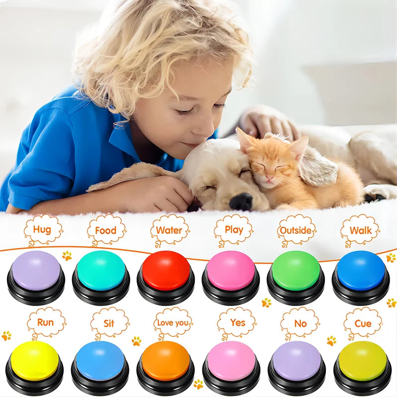 Dog Toys Funny  Recordable Pet Travel Talking Pet Speaking Buttons Portable Cute