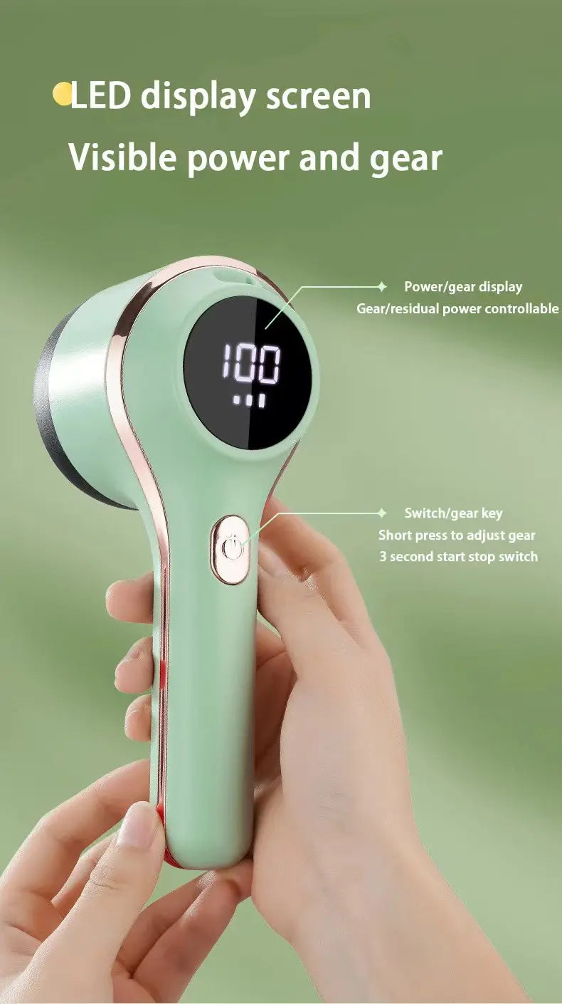 Portable Lint Remover Electric USB Clothes Cleaning Brush with LED Digital