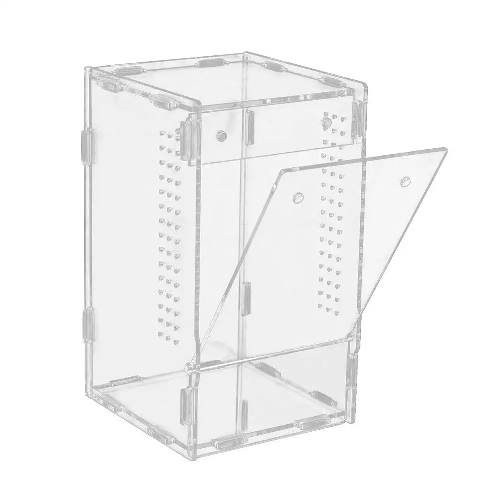 Reptile Enclosure Front Opening Escape Proof Habitat Acrylic Observation Home