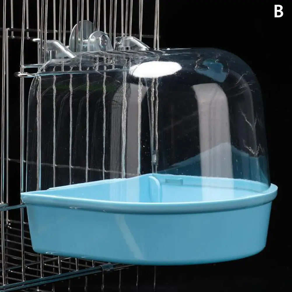 Clear Hanging Bird Bath for Cage  Bird Cage Accessories  Bathtub