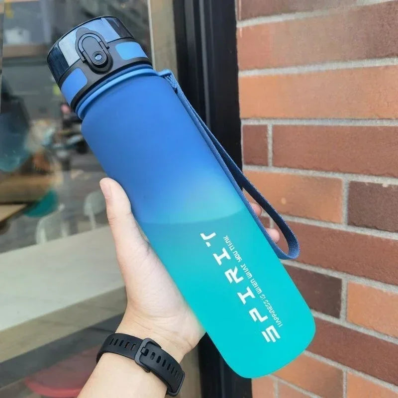 1 Liter Large Capacity Sports Water Bottle Leak Proof Colorful Plastic Cup