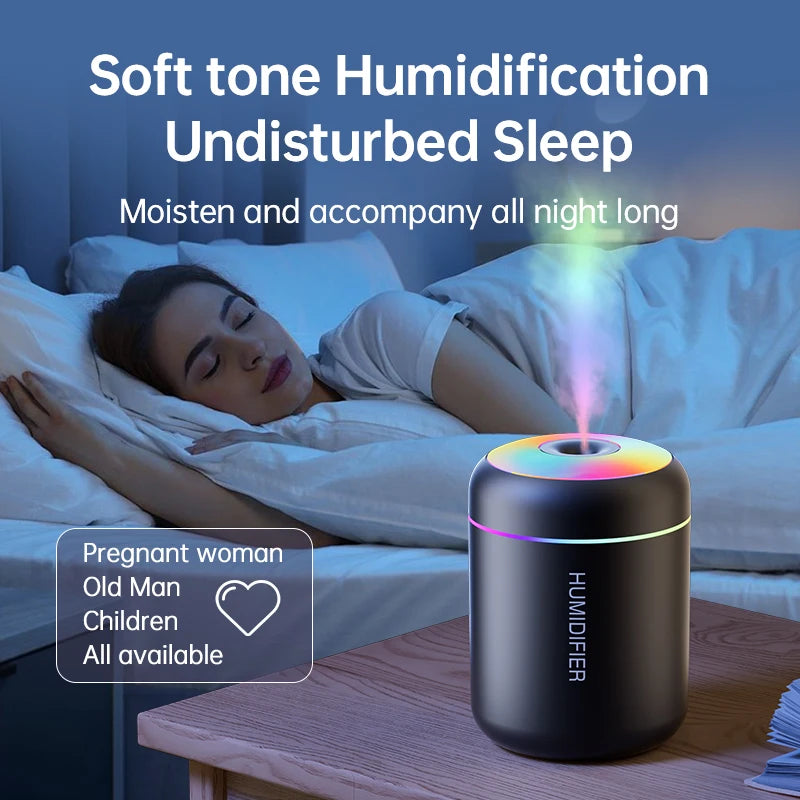 180ML Mini Air Humidifier USB Electric Aroma Diffuser Essential Oil Purifier Aromatherapy Mist Maker Lights For Home Bedroom