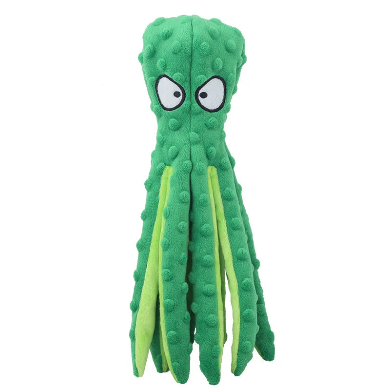 Pet Plush Toy Octopus Dog Interactive Toy Indestructible Bite Resistant squeaky Octopi