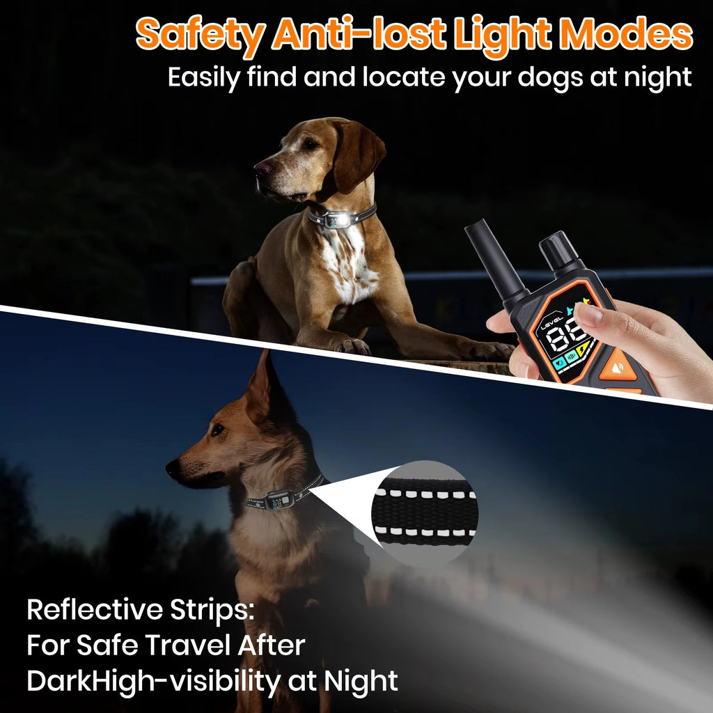 2026 New AI Electric Collar for 10-120lbs Dogs,3300ft 2 in 1 Automatic Dog Training Collar,IPX7 Waterproof