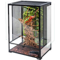 67 Gallon ,24" x18" x36" Reptile Tall Glass Terrarium Rainforest Habitat Double Hinge Door with Screen Ventilation,Easy Assembly