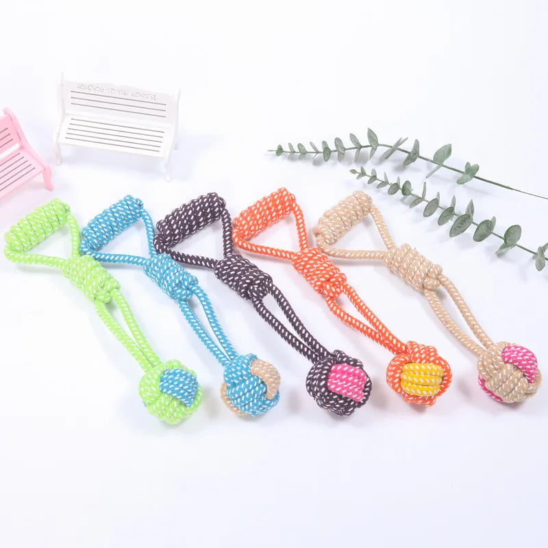 Interactive Cotton Rope Mini Toys Ball for Dogs Accessories Toothbrush Chew Toy for Large Small Dogs