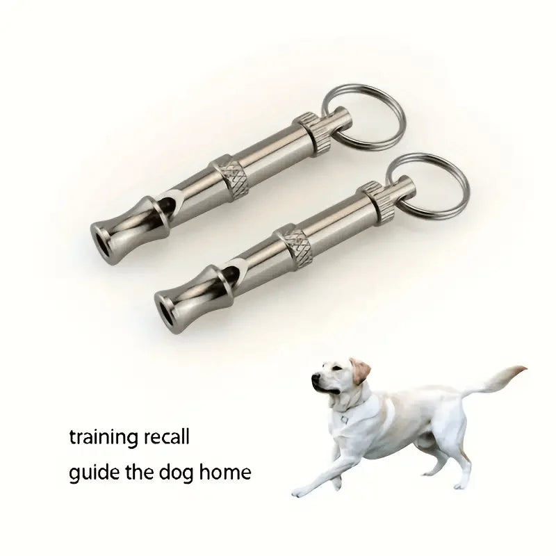 1/2Pcs Dog Whistle To Stop Barking, Adjustable Sound Pitch Dog Whistle With Keychain, Professional Recall Pet