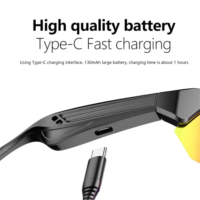 Cycling Running Bluetooth Smart Glasses Technology Audio Call Remote Headset Sunglasses Sports Driving Music