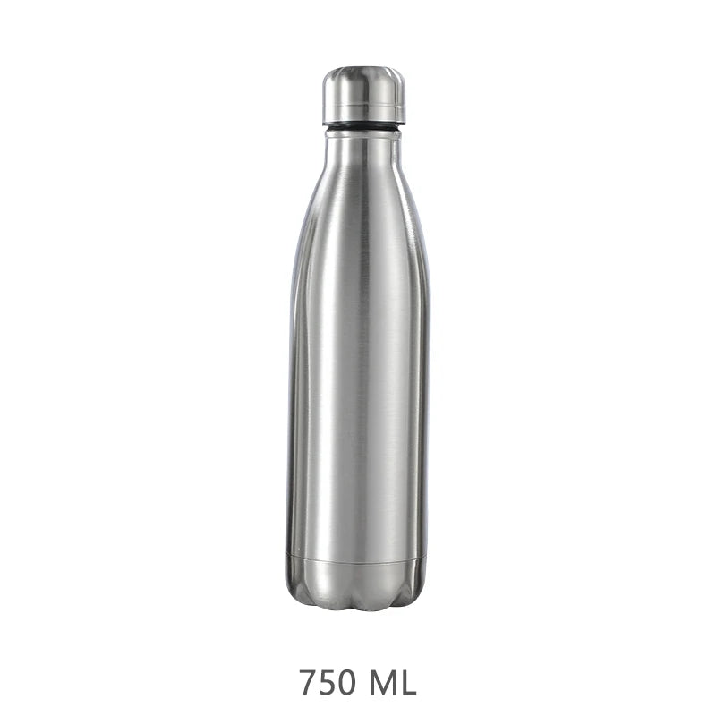 Stainless Steel Water Bottle 1 Liter Free Shipping, Drink Bottle for Sport Travel Cups,  500 750 1000ml Water Bottles