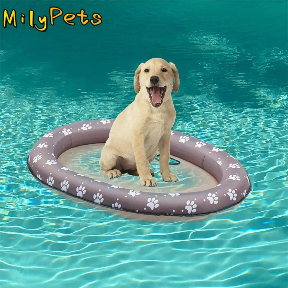 Water Toys Foldable Dog Swimming Float Soft PVC Pet Inflatable Raft Cooling Pet Dog Float Pool